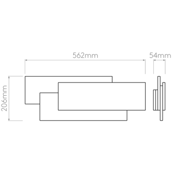 Lampa wewnętrzna, ścienna Astro Edge 560 LED 1352004