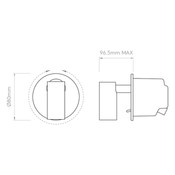 Lampa wewnętrzna, ścienna Astro Micro Recess Switched 1407009