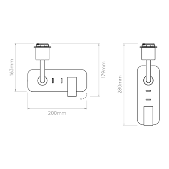 Lampa wewnętrzna, ścienna Astro Side by Side 1406002