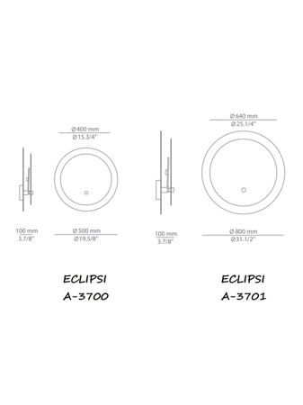 Lampa wewnętrzna, ścienna Estiluz Eclipsi A-3701-W