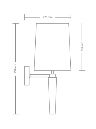 Lampa wewnętrzna, ścienna Kandela Lighting Platan K-1