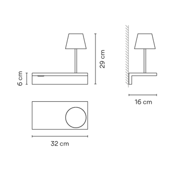 Lampa wewnętrzna, ścienna Vibia Suite