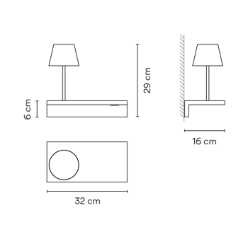 Lampa wewnętrzna, ścienna Vibia Suite