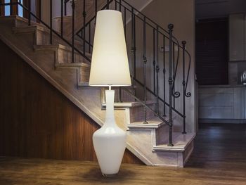 Lampa wewnętrzna, stojąca Famlight Panay Opal White