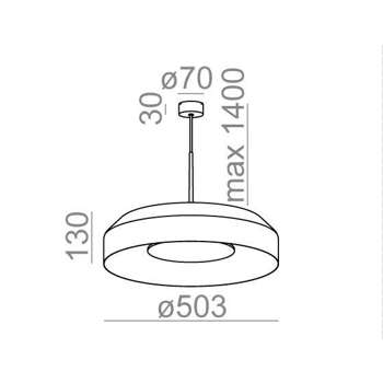 Lampa wewnętrzna, wisząca Aqform Maxi Ring dot LED 230V suspended 42 QS