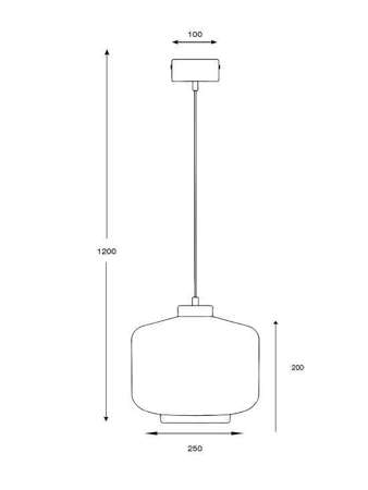 Lampa wewnętrzna, wisząca Famlight Jawa Transparent, stal nierdzewna