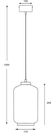 Lampa wewnętrzna, wisząca Famlight Leyte Bottle Green, stal nierdzewna