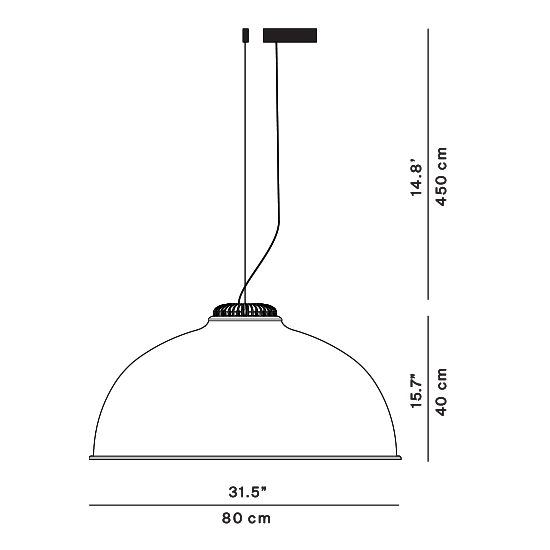 Lampa wewnętrzna, wisząca Luceplan Farel