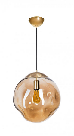 Lampa wewnętrzna, wisząca MICO LISTER AMBER BRUSHED BRASS, FAMLIGHT, 44-1322001, Outlet