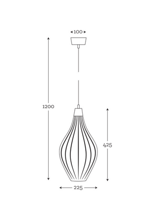 Lampa wewnętrzna, wisząca SAVAI'I PENDANT LAMP- AMBER LISTER, FAMLIGHT, 34-1653001, Outlet