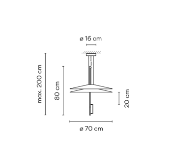 Lampa wewnętrzna, wisząca Vibia Flamingo 1510