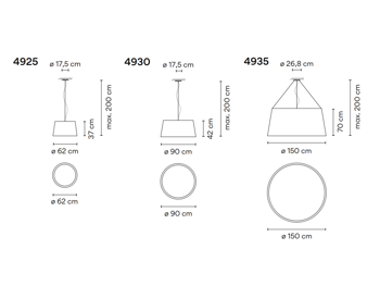 Lampa wewnętrzna, wisząca Vibia Warm 4930