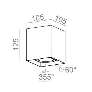 Lampa wewnętrzna, wpuszczana Aqform Squares 50x1 230V recessed 12