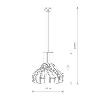 Lampa wisząca Nowodvorski Bio, naturalne drewno