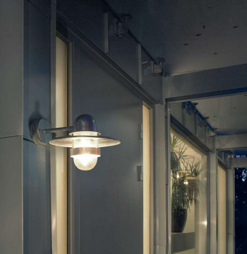 Lampa zewnętrzna, elewacyjna BERGEN 270 BLACK E27 57W, NORLYS, 270B