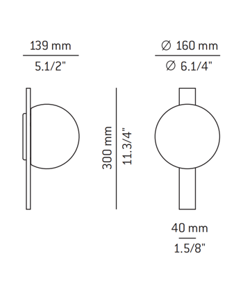 Lampa zewnętrzna, elewacyjna Estiluz Circ A-3720X 80RT