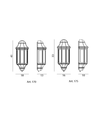 Lampa zewnętrzna, elewacyjna Genua 170