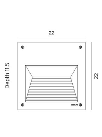 Lampa zewnętrzna, elewacyjna Norlys Namsos MINI 1340, aluminium