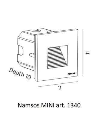 Lampa zewnętrzna, elewacyjna Norlys Namsos MINI 1340, aluminium