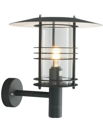 Lampa zewnętrzna, elewacyjna Stockholm 280, ocynk, czarny, biały