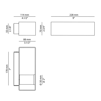 Lampa zewnętrzna, ścienna Estiluz Frame A-4051 74 WH