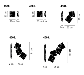 Lampa zewnętrzna, ścienna ORIGAMI 4504