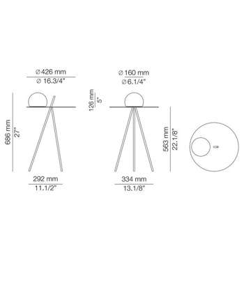 Lampa zewnętrzna, stojąca Estiluz Circ M-3725X 26BLK