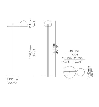 Lampa zewnętrzna, stojąca Estiluz Circ p-3729X 26BLK