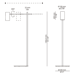 Lampa wewnętrzna, podłogowa Estiluz Cyls p-3908 55 BG