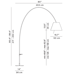 Lampa wewnętrzna, stojąca Luceplan Lady Costanza alu