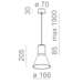 Lampa wewnętrzna, wisząca Aqform Modern Glass Flared TP E27 suspended 13 QS