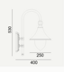 Lampa zewnętrzna, elewacyjna FIRENZE 800 BLACK E27, Florence, 800B